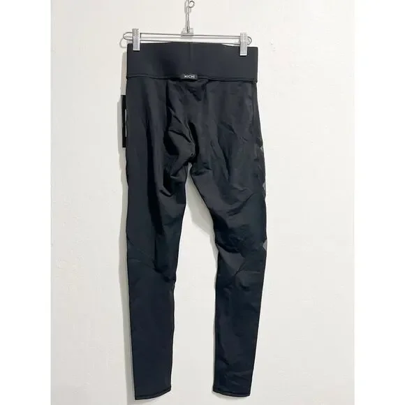 NWT MICHI Leggings Small Black Mesh Insert Cut Out Athletic Work Out - Picture 5 of 9